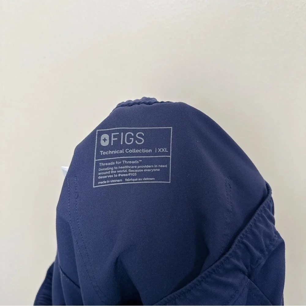 Figs Mens XXL Cairo Cargo Scrub Pants Blue Navy